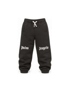 Pantatuta per bambino Palm Angels Kids nero con stampa logo sul davanti F6PAJBFP016 110 PALM ANGELS KIDS 