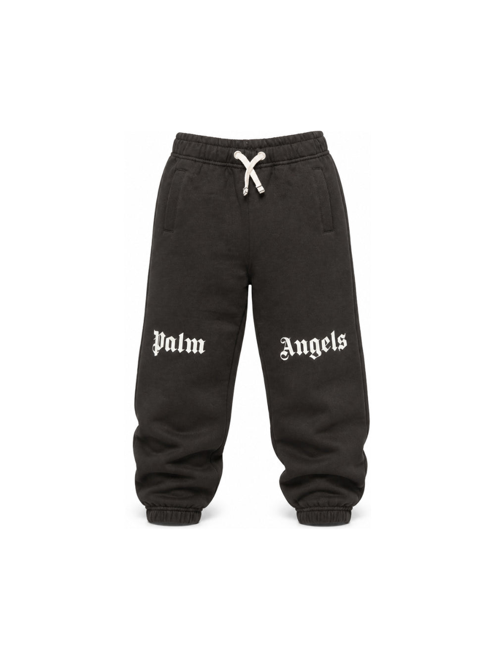 Pantatuta per bambino Palm Angels Kids nero con stampa logo sul davanti F6PAJBFP016 110 PALM ANGELS KIDS 