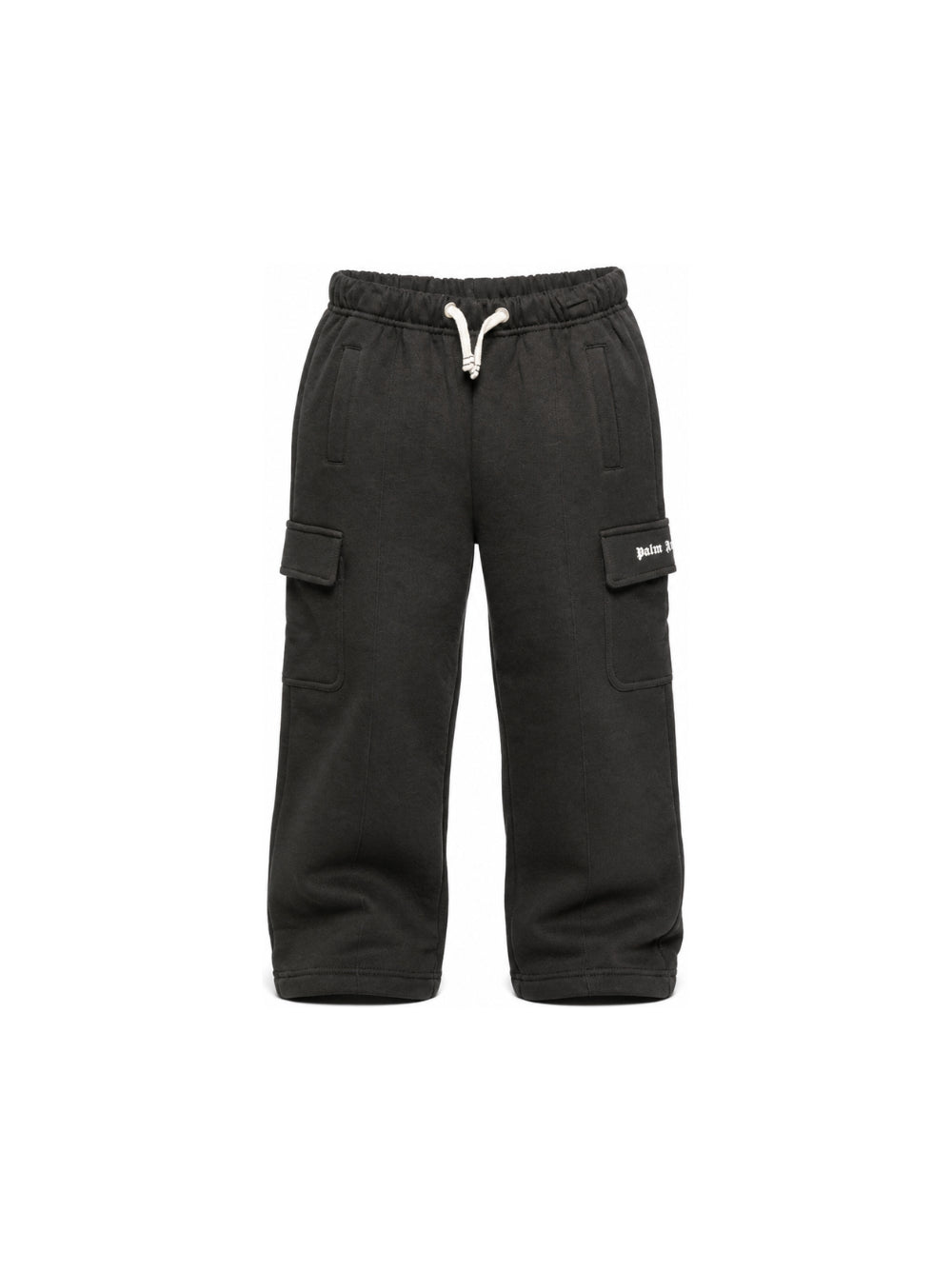 Pantatuta per bambino Palm Angels Kids nera con stampa logo laterale F6PAJBFP220 110 PALM ANGELS KIDS 