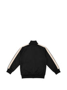 Felpa per bambino Palm Angels Kids nera con stampa logo sul davanti F6PAJBJK028 110 PALM ANGELS KIDS 