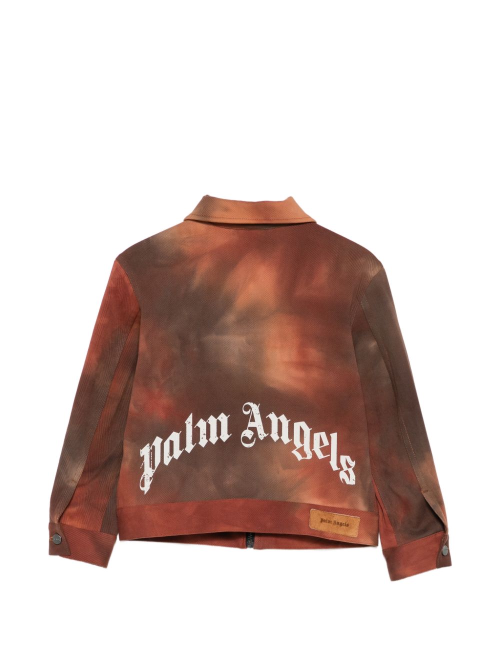 Giacca per bambino Palm Angels Kids marrone con stampa logo tie-dye F6PAJBJK159 590 PALM ANGELS KIDS 
