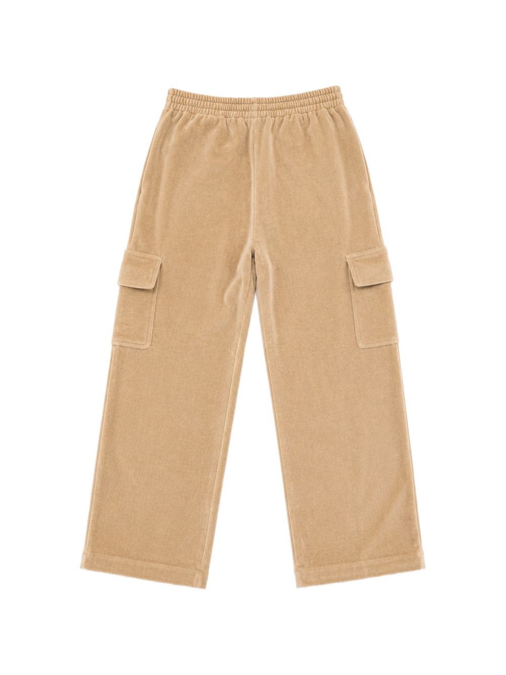 Pantaloni per bambino Palm Angels Kids beige con stampa logo sul lato F6PAJBPA129 178 PALM ANGELS KIDS 