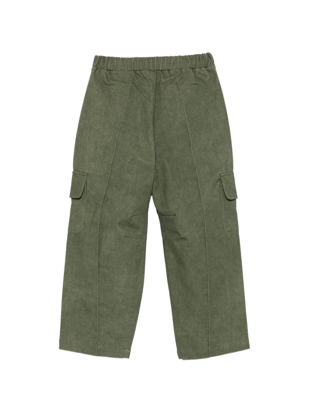 Pantaloni per bambino Palm Angels Kids verdi con stampa logo in vita F6PAJBPA139 1529 PALM ANGELS KIDS 