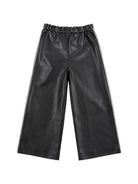 Pantaloni per bambini Palm Angels Kids neri con stampa logo sul davanti F6PAJBPA165 110 PALM ANGELS KIDS 
