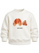 Felpa per bambino Palm Angels Kids bianca con stampa grafica F6PAJBSW060 412 PALM ANGELS KIDS 