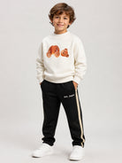 Felpa per bambino Palm Angels Kids bianca con stampa grafica F6PAJBSW060 412 PALM ANGELS KIDS 