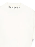 T-shirt per bambino Palm Angels Kids bianca con logo sul davanti F6PAJBTH012 412 PALM ANGELS KIDS 
