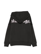 Felpa per bambina Palm Angels Kids nera con logo sul petto F6PAJGHS063 110 PALM ANGELS KIDS 