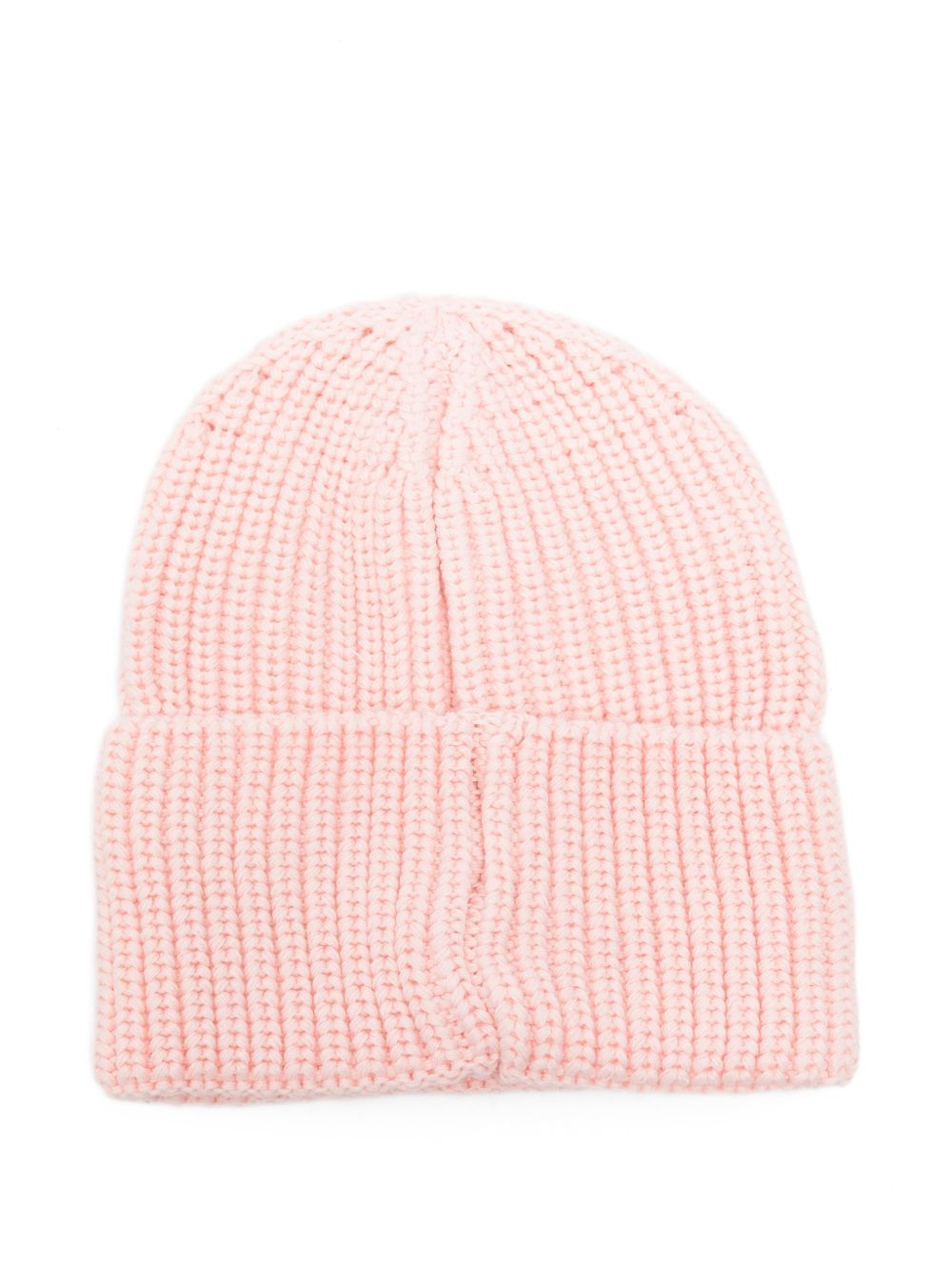 Berretto a coste per bambina Palm Angels Kids rosa con logo F6PAJGHT226 042 PALM ANGELS KIDS 