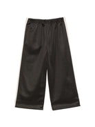 Pantaloni sportivi per bambina Palm Angels Kids nera con dettagli a righe F6PAJGPA048 110 PALM ANGELS KIDS 