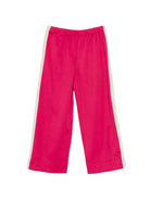 Pantaloni sportivi per bambina Palm Angels Kids fucsia con dettagli a righe F6PAJGPA048 402 PALM ANGELS KIDS 