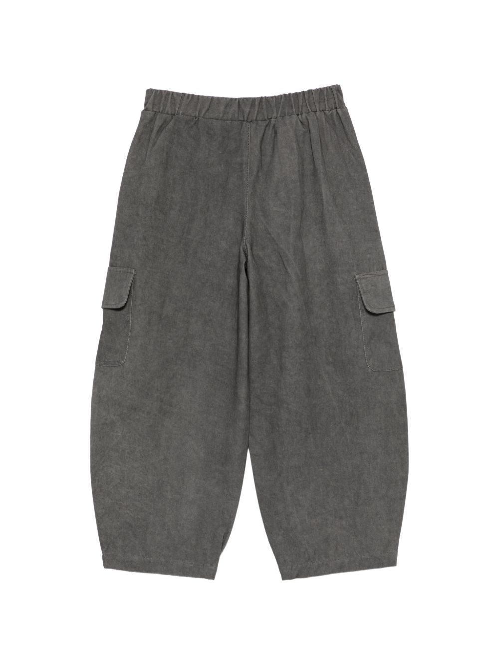 Pantaloni cargo per bambina Palm Angels Kids grigi con vita logo F6PAJGPA138 110 PALM ANGELS KIDS 
