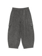 Pantaloni cargo per bambina Palm Angels Kids grigi con vita logo F6PAJGPA138 110 PALM ANGELS KIDS 