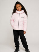 Piumino con logo per bambina Palm Angels Kids rosa con cappuccio F6PAJGPF008 042 PALM ANGELS KIDS 