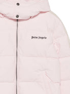 Piumino con logo per bambina Palm Angels Kids rosa con cappuccio F6PAJGPF008 042 PALM ANGELS KIDS 