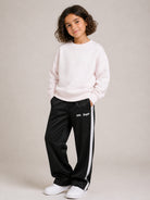 Felpa per bambina Palm Angels Kids rosa con logo sul davanti F6PAJGSW033 042 PALM ANGELS KIDS 