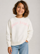 Felpa per bambina Palm Angels Kids rosa con logo sul davanti F6PAJGSW033 412 PALM ANGELS KIDS 