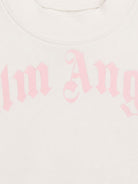 Felpa per bambina Palm Angels Kids rosa con logo sul davanti F6PAJGSW033 412 PALM ANGELS KIDS 