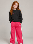Felpa per bambina Palm Angels Kids grigia con logo sul davanti F6PAJGSW143 110 PALM ANGELS KIDS 