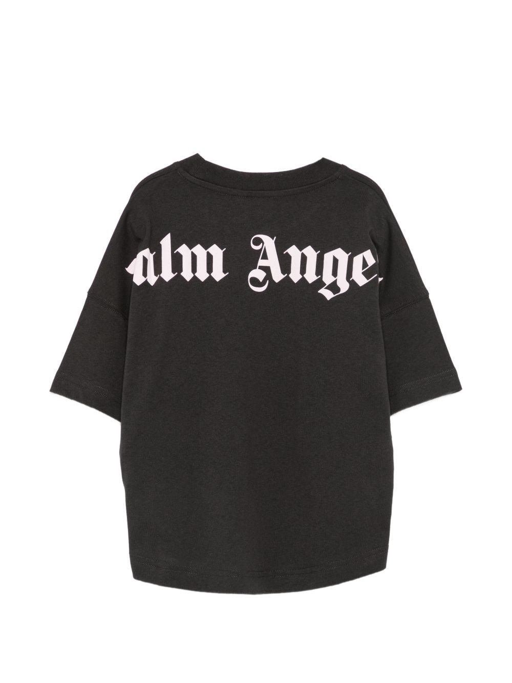 T-shirt per bambina Palm Angels Kids nera con stampa logo F6PAJGTH064 110 PALM ANGELS KIDS 