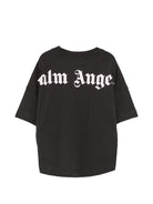 T-shirt per bambina Palm Angels Kids nera con stampa logo F6PAJGTH064 110 PALM ANGELS KIDS 