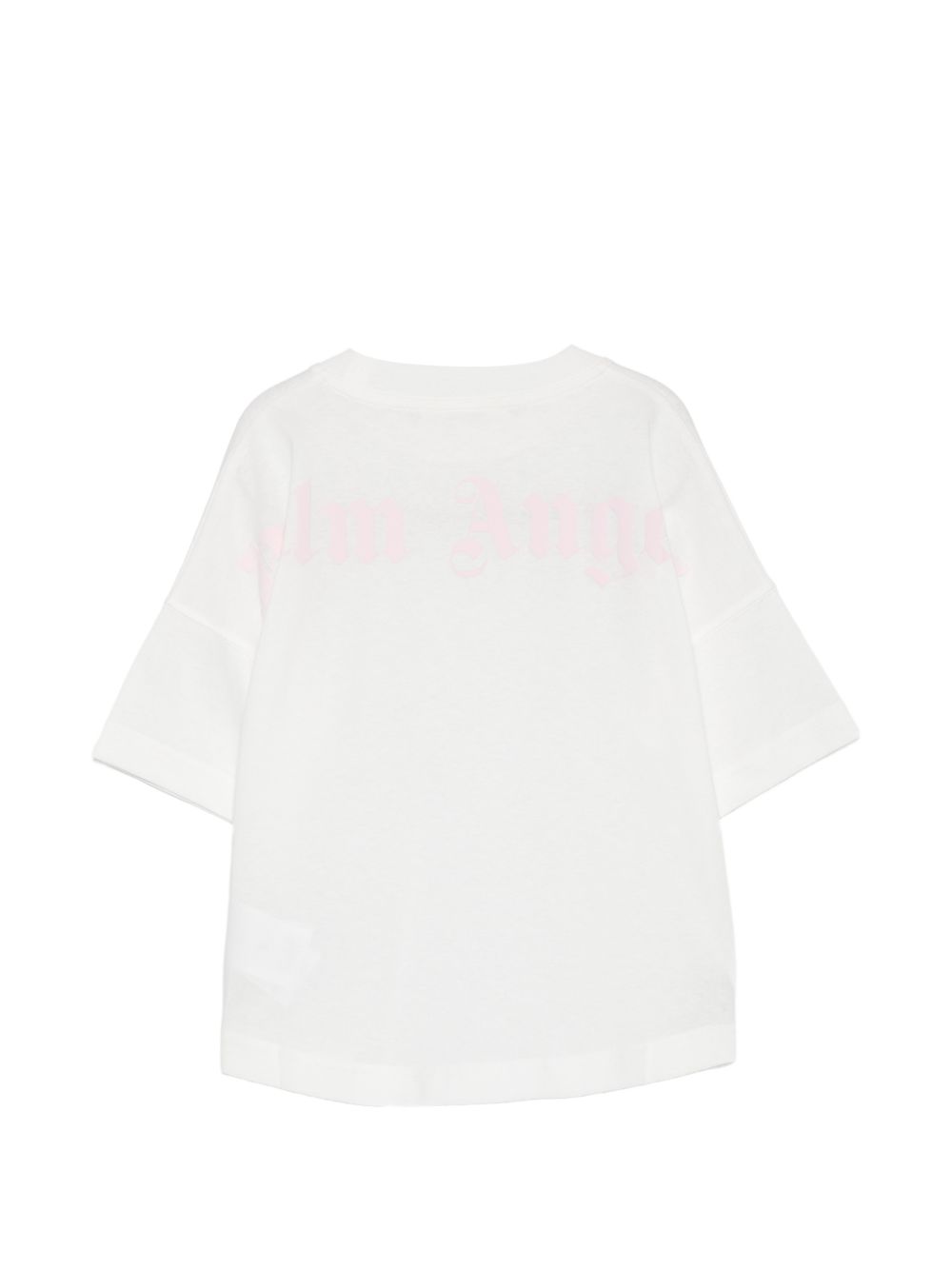 T-shirt per bambina Palm Angels Kids bianca con stampa logo F6PAJGTH064 412 PALM ANGELS KIDS 