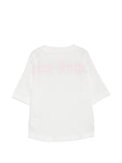 T-shirt per bambina Palm Angels Kids bianca con stampa logo F6PAJGTH064 412 PALM ANGELS KIDS 