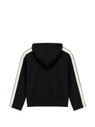 Felpa per bambina Palm Angels Kids nera con bande laterali F6PAJGZH037 110 PALM ANGELS KIDS 