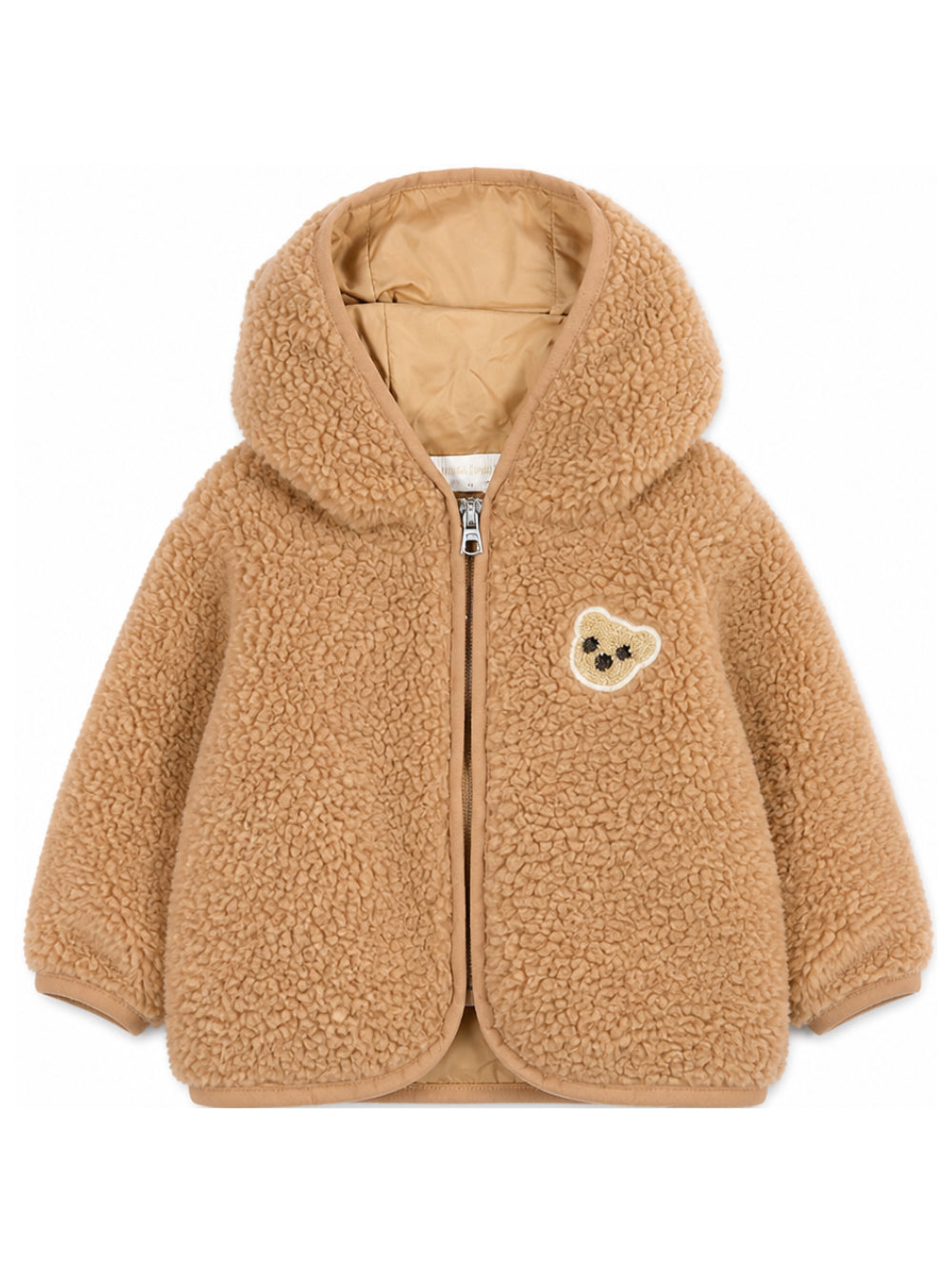 Giacca Teddy Bear per neonati Palm Angels Kids beige con shearling sintetico F6PANBJK203 015 PALM ANGELS KIDS 