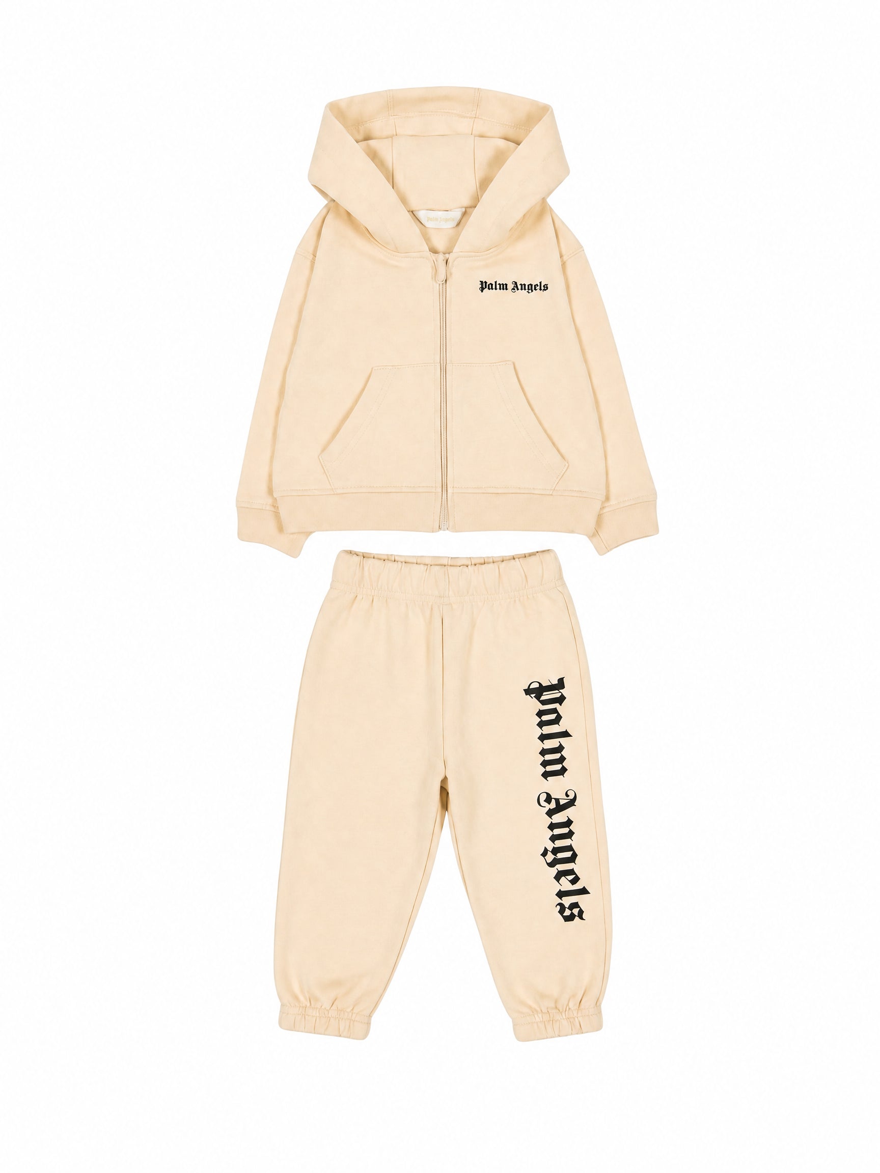 Tuta sportiva per neonato Palm Angels Kids beige con logo F6PANBTP180 015 PALM ANGELS KIDS 