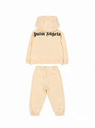 Tuta sportiva per neonato Palm Angels Kids beige con logo F6PANBTP180 015 PALM ANGELS KIDS 