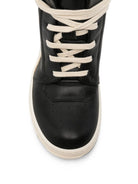 Sneakers Geobasket per bambini Rick Owens Kids bianche e nere con linguetta oversize BG02F7897LMU 911 RICK OWENS KIDS 
