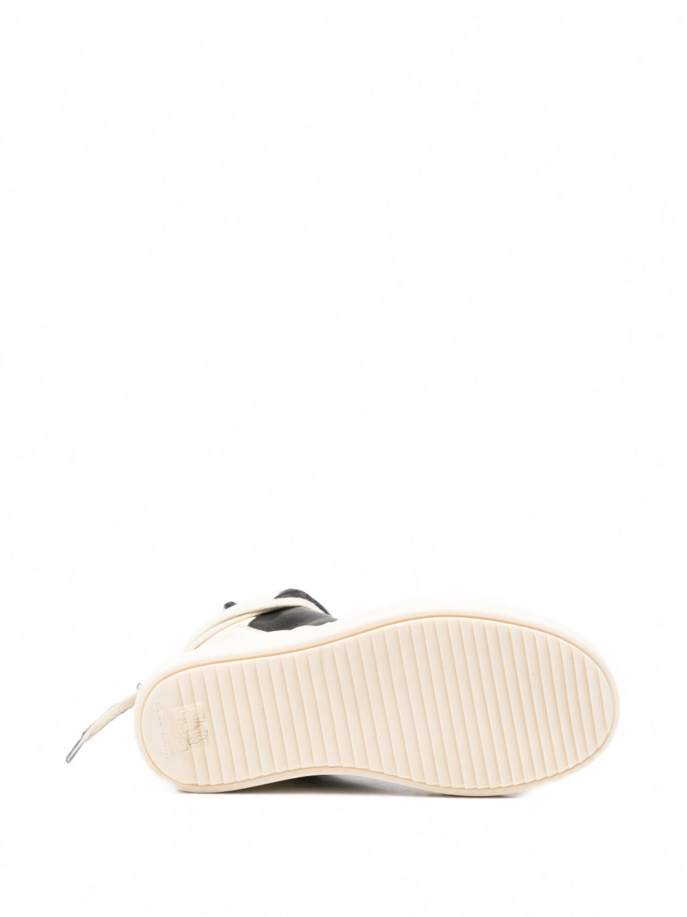 Sneakers Geobasket per bambini Rick Owens Kids bianche e nere con linguetta oversize BG02F7897LMU 911 RICK OWENS KIDS 