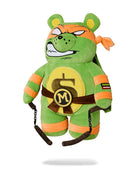 Zaino TMNT Michelangelo Moneybear per bambini Sprayground Kid verde con dettaglio logo sul davanti 910B7045 NSZ SPRAYGROUND KIDS 