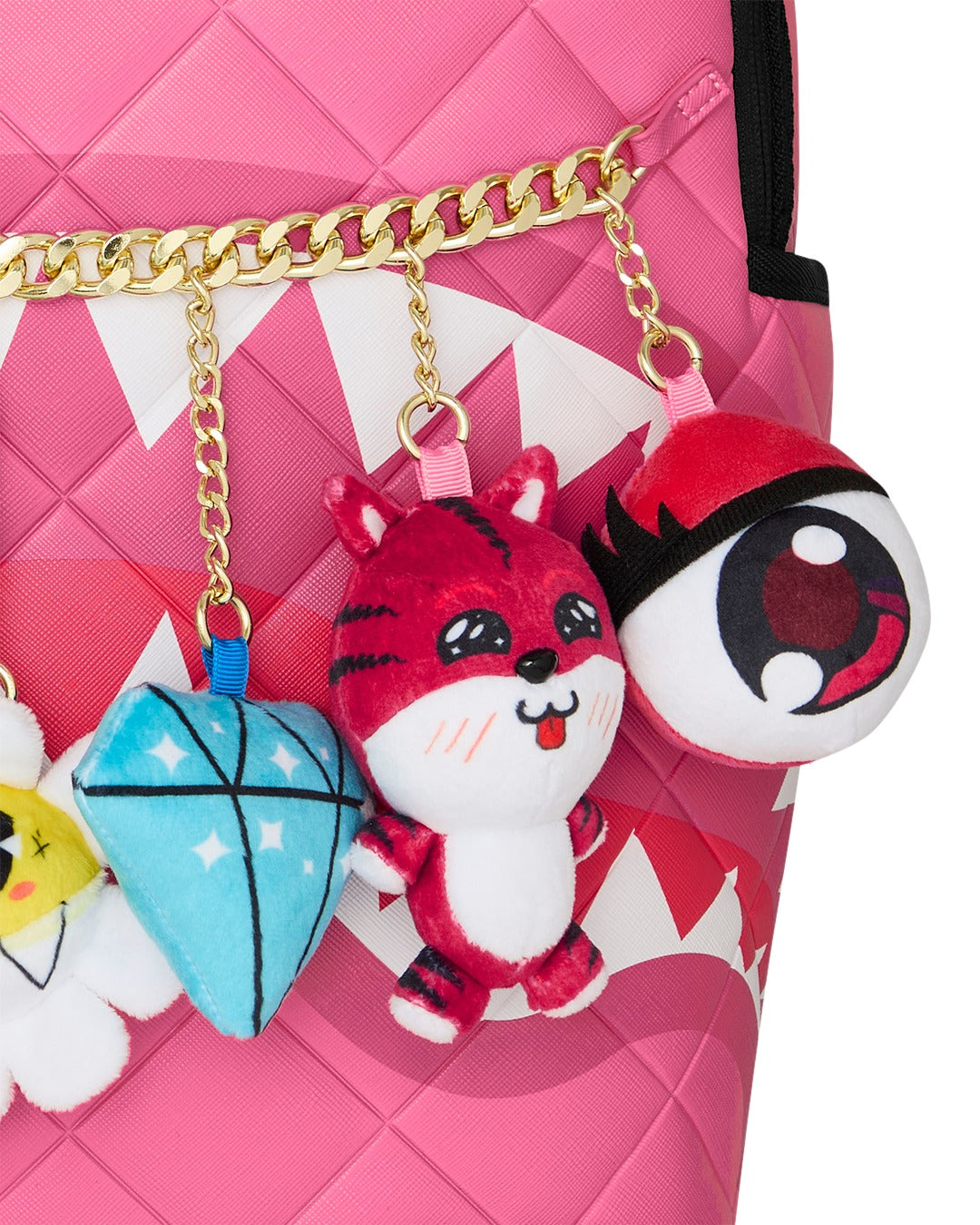 Zaino Kawaii Dangles (Plush Charms) per bambini Sprayground Kid rosa con tasca portaoggetti con cerniera 910B8398 NSZ SPRAYGROUND KIDS 
