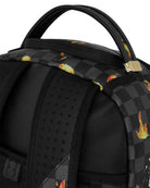 Zaino Scribble Fire Check Backpack per bambini Sprayground Kids nero con motivo a quadri e fiamme all-over 910B8730 NSZ SPRAYGROUND KIDS 