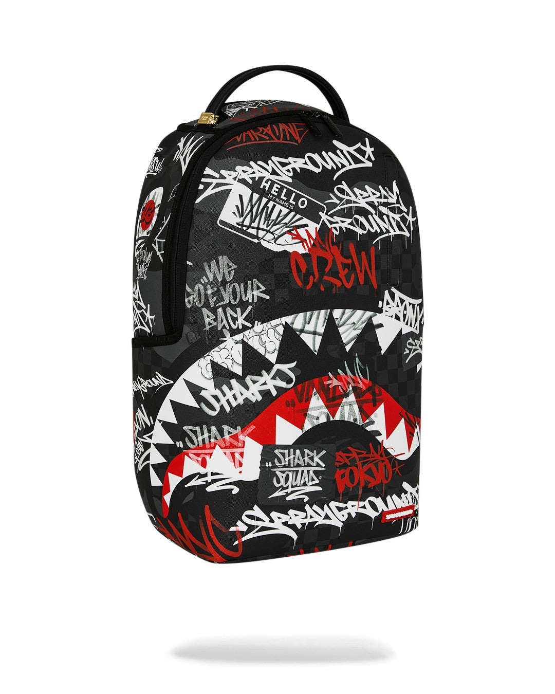 Zaino Tagged Up per bambini Sprayground Kid nero con tasca frontale con rilievo 910B8874 NSZ SPRAYGROUND KIDS 