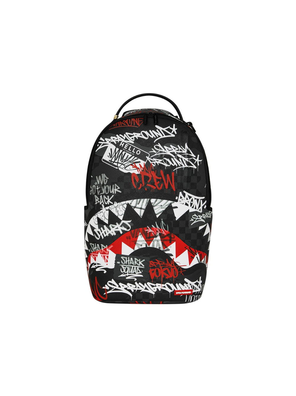 Zaino Tagged Up per bambini Sprayground Kid nero con tasca frontale con rilievo 910B8874 NSZ SPRAYGROUND KIDS 
