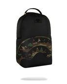 Zaino Shark Central Black Nylon Camo Embossed Shark per bambini Sprayground Kids nero con dettagli in camouflage 910B9331 NSZ SPRAYGROUND KIDS 