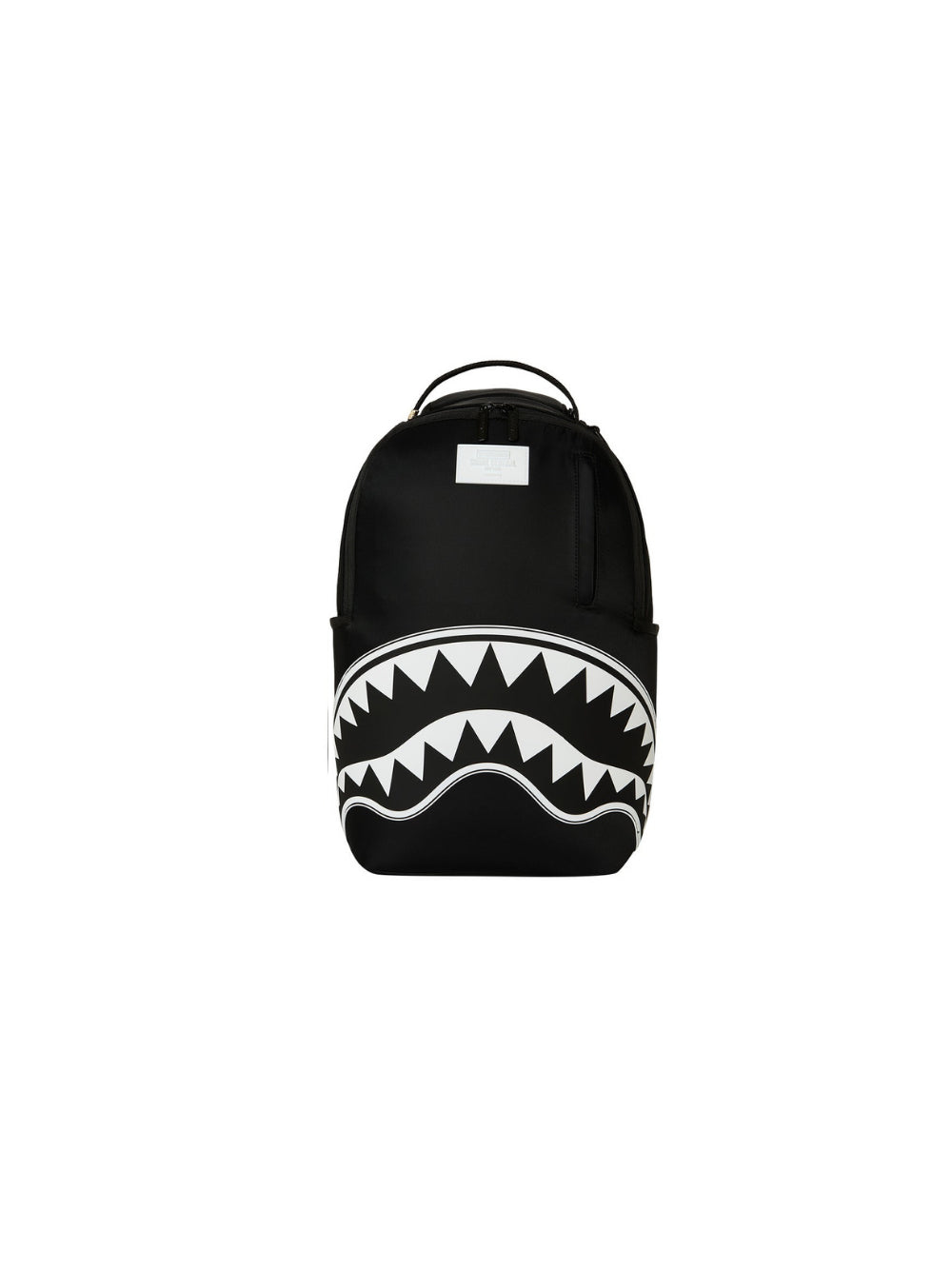 Zaino Shark Central White Stencil Shark Black Nylon per bambini Sprayground Kids nero con stampa Shark sul davanti 910B9634 NSZ SPRAYGROUND KIDS 