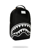 Zaino Shark Central White Stencil Shark Black Nylon per bambini Sprayground Kids nero con stampa Shark sul davanti 910B9634 NSZ SPRAYGROUND KIDS 