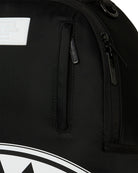 Zaino Shark Central White Stencil Shark Black Nylon per bambini Sprayground Kids nero con stampa Shark sul davanti 910B9634 NSZ SPRAYGROUND KIDS 