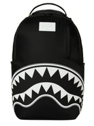 Zaino Shark Central White Stencil Shark Black Nylon per bambini Sprayground Kids nero con stampa Shark sul davanti 910B9634 NSZ SPRAYGROUND KIDS 