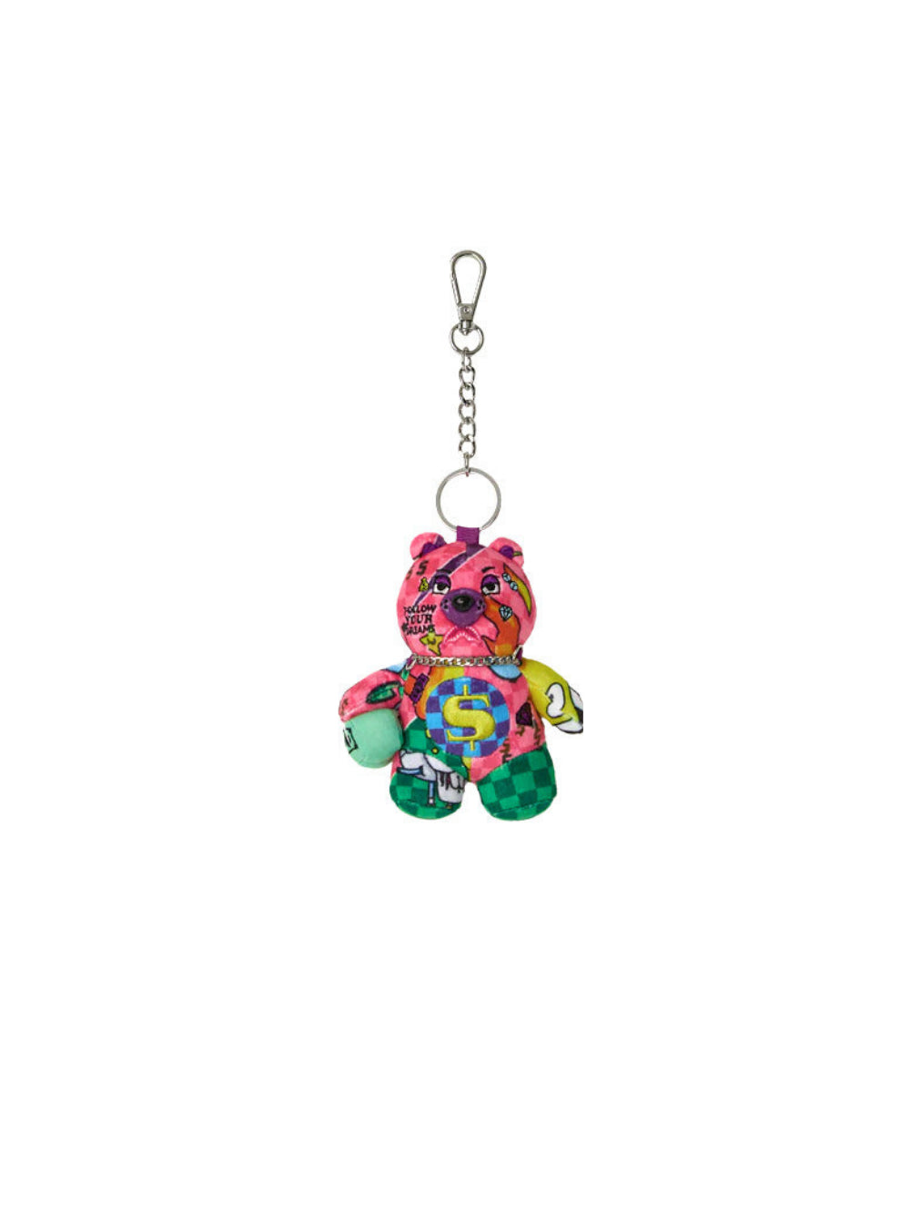 Portachiave Wild WTF Bear per bambini Sprayground Kids multicolore con stampa grafica dollari 910K9592 NSZ SPRAYGROUND KIDS 