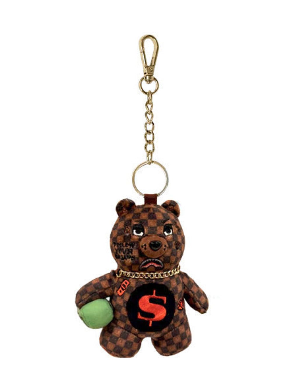 Portachiavi per bambini Sprayground Kids marrone con motivo a quadri 910K9594 NSZ SPRAYGROUND KIDS 