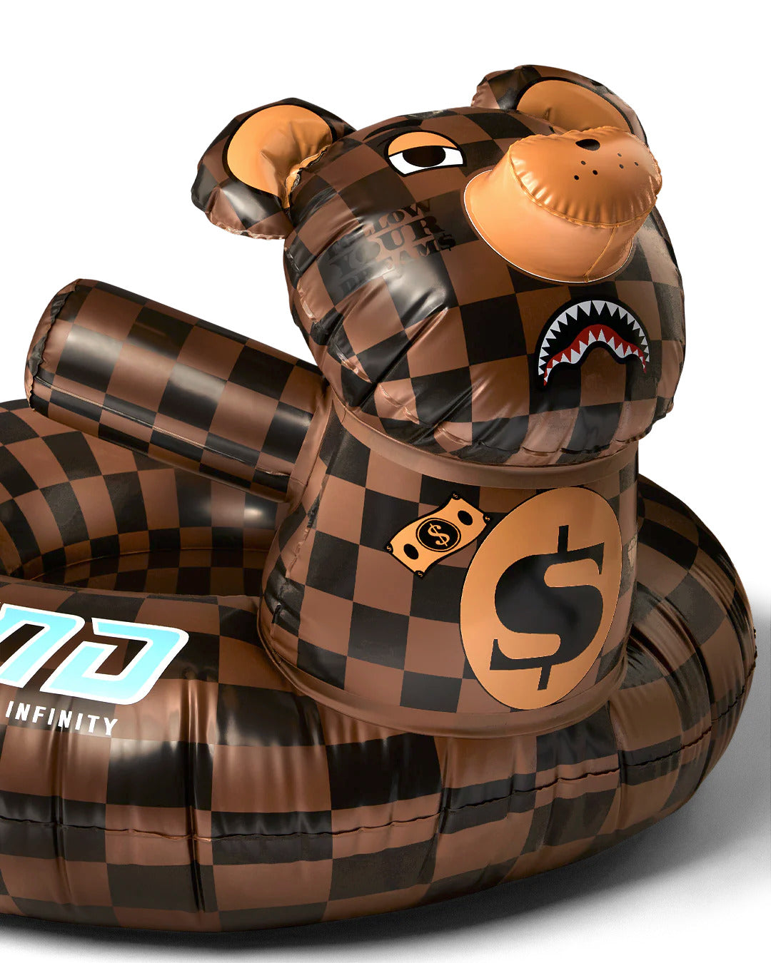 Gonfiabile Money Bear Floaty per bambini Sprayground Kids marrone con motivo a quadri 910Z658 NSZ SPRAYGROUND KIDS 