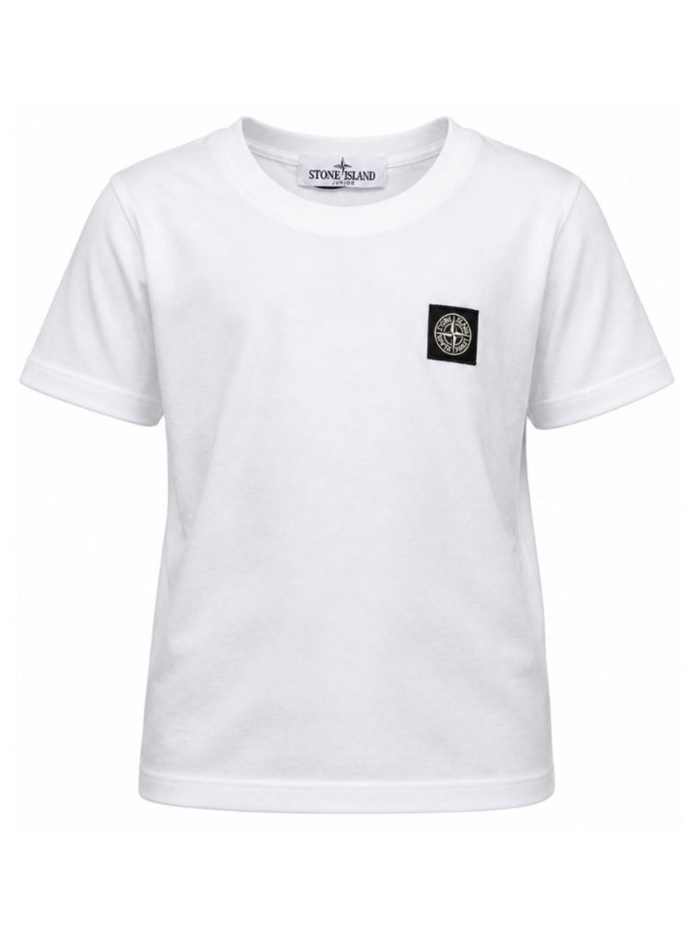 T- shirt per bambino Stone Island Kids bianca a girocollo L2S162100003S0047 V0001 STONE ISLAND KIDS 