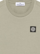 T-shirt per bambino Stone Island Kids verde con applicazione logo sul davanti L2S162100003S0047 V0068 STONE ISLAND KIDS 