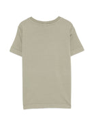T-shirt per bambino Stone Island Kids verde con applicazione logo sul davanti L2S162100003S0047 V0068 STONE ISLAND KIDS 