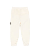 Pantaloni cargo per bambino Stone Island Kids bianchi in velluto a coste L2S163100005S0199 V0097 STONE ISLAND KIDS 